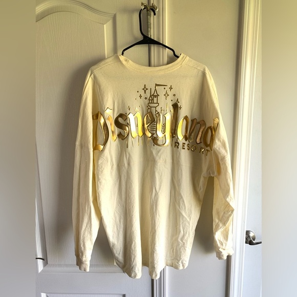 Disney Tops - Disneyland Resort Cream and Gold Sweatshirt size xl
